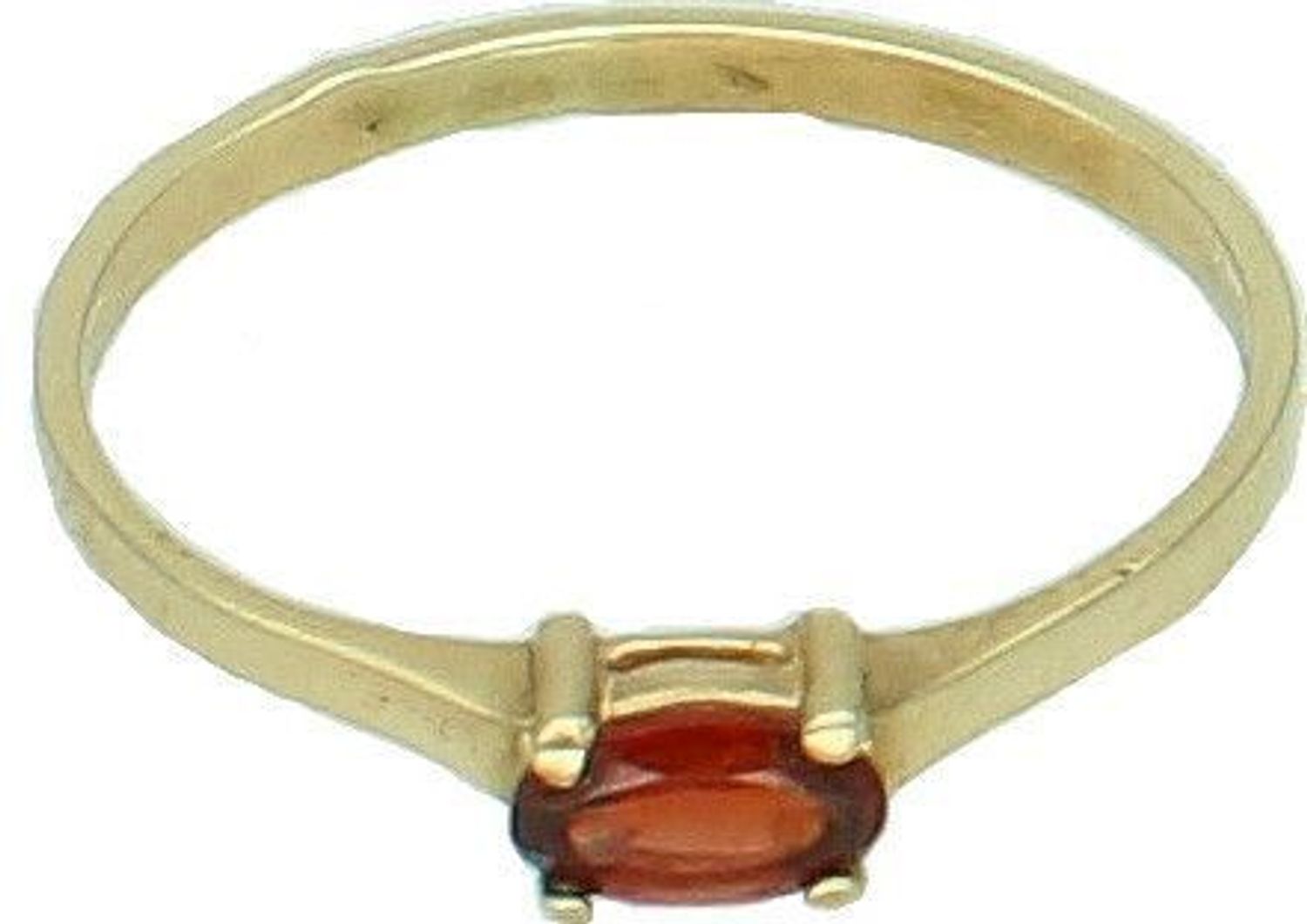 Złoty pierścionek damski 333 z granatem rozmiar 10 AN 18. Złoty pierścionek damski. Pierścionek złoty 333 z granatem. Złoty pierścionek o klasycznym wzorze na prezent. Pierścionek złoty dla kobiety (2).jpg